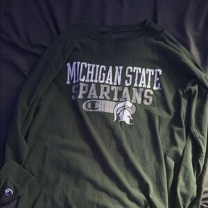 Champion Green Long Sleeve Michigan State Spartans Tee